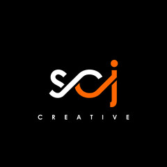 SCJ Letter Initial Logo Design Template Vector Illustration
