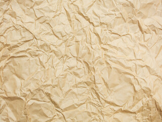 Crumpled brown paper Texture of brown paper that is rough and wrinkled image as background to fill with text or logo in vintage style