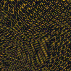 Yellow distorted elements on gray background. Design element. Trendy pattern for prints, brochures, web pages, template, abstract background  and textile design