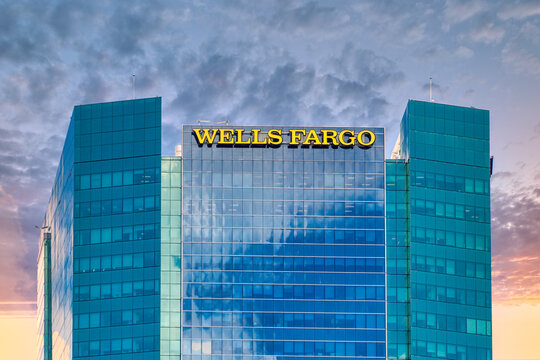 Wells Fargo Tower in the financial district of Miami, USA