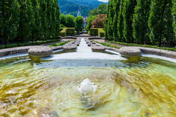 Brunnen Arcade im öffentlichen Wasserparadies in Baden-Baden