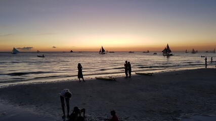 sunset on the beach