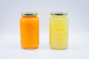 Lemon and Mandarin Juice in a Mason Jar
