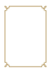 Luxury diploma frame template with gold lines. Certificate frame template. Certificate blank frame. - obrazy, fototapety, plakaty