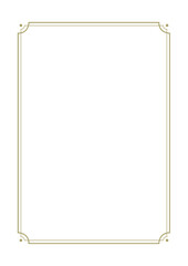 Luxury diploma frame template with gold lines. Certificate frame template. Certificate blank frame. - obrazy, fototapety, plakaty
