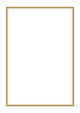 Luxury Diploma Frame Template With Gold Lines. Certificate Frame Template. Certificate Blank Frame.