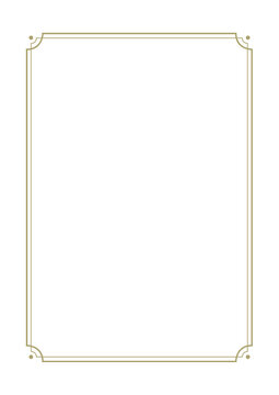 Luxury Diploma Frame Template With Gold Lines. Certificate Frame Template. Certificate Blank Frame.