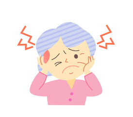 Illustration of menopause in elderly women