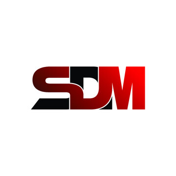 SDM letter monogram logo design vector