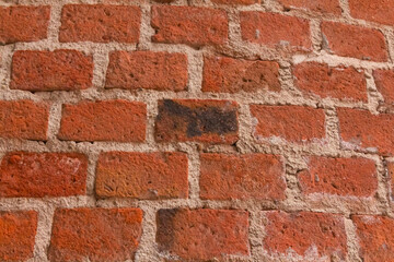 old brick wall with beige lines engineering background