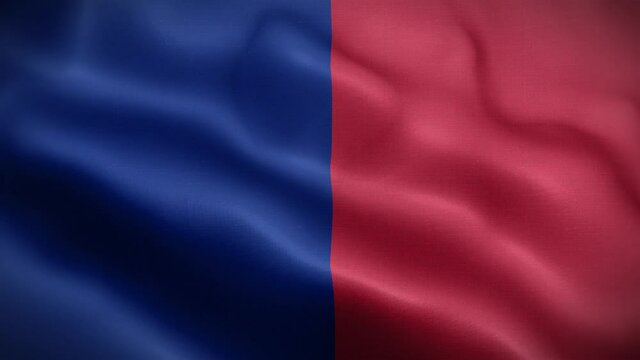 Paris France Flag Loop Background 4K