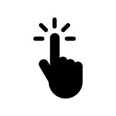 Cursor click icon design template vector illustration