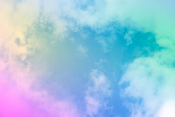 Fototapeta na wymiar blue pink sky with clouds background 
