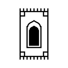 Prayer mat icon design template vector illustration