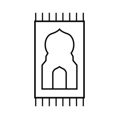 Fototapeta premium Prayer mat icon design template vector illustration
