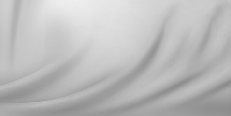 white cloth background abstract with soft waves, 3D illustration