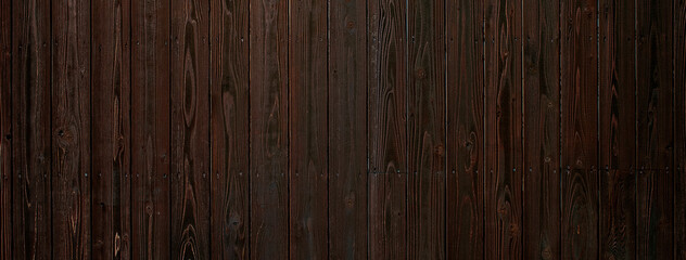 ダークな色調の木のボードの背景テクスチャー