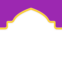 Islamic decoration vector design mosque dome shape for banner frames, posters, flayers, posts, etc.