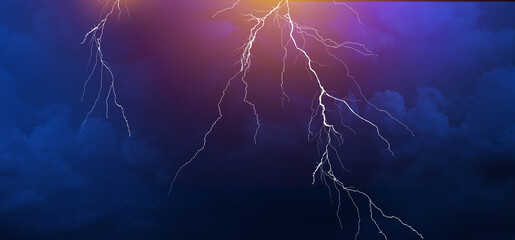 Lightning, thunder cloud dark cloudy sky 