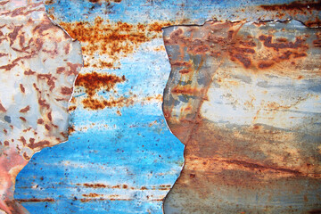 Surface rust on the surface, blue