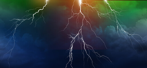 Lightning, thunder cloud dark cloudy sky 