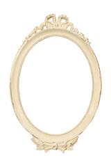 vintage classical white oval frame