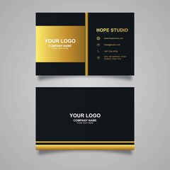 elegant gold business card design template