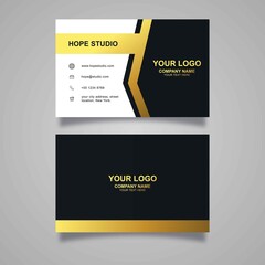 elegant gold business card design template	