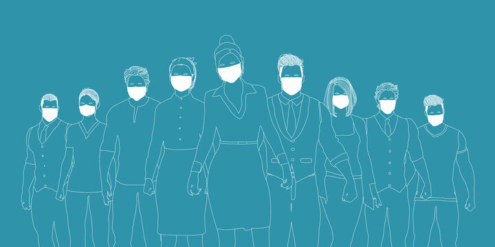 Health Workers Wearing Surgical Mask