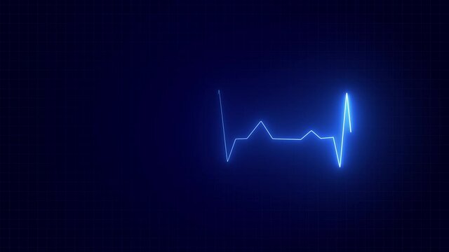 EKG, ECG curve. Pulse measuring heart beat rate cardio monitor Loop Background. Cardiogram cardiograph oscilloscope screen Green, Ekg Health Shape Medical Animation.