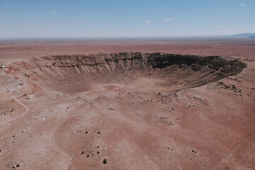 meteor crater out in Arizona - obrazy, fototapety, plakaty