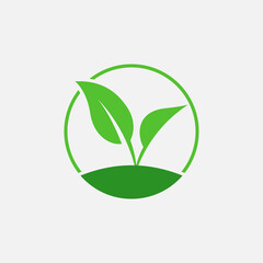 Plants icon logo vector illustration. Nature symbol.