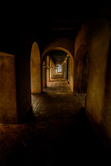 dark halls of a tunnel area