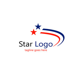 Obraz na płótnie Canvas blue and orange star logo image