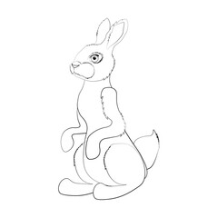 Rabbit little bunny cute animal vector illustration outline