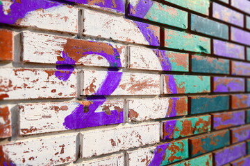 Colored Graffiti Countdown to 5 Number 2 