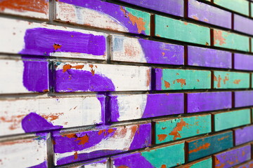 Colored Graffiti Countdown to 5 Number 5 