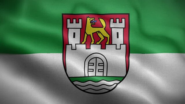 Wolfsburg Germany Flag Loop Background 4K