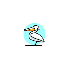 simple Pelican Vector Logo Template illustration
