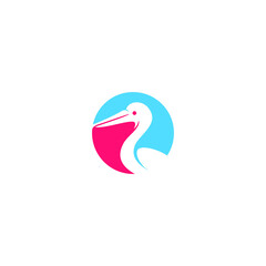 simple Pelican Vector Logo Template illustration
