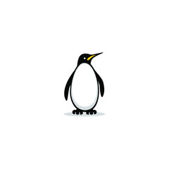 Cute penguin icon logo illustration