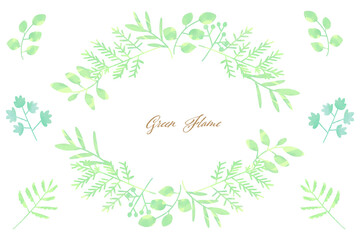 水彩風の新緑イラスト