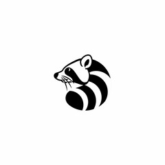 racoon sport icon logo vector illustration © aliafandi