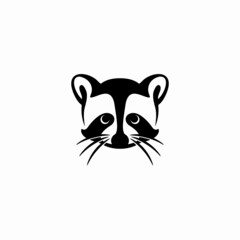 racoon sport icon logo vector illustration