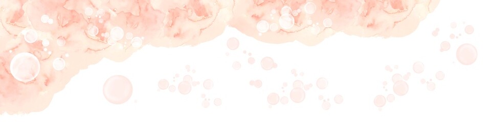 Obraz na płótnie Canvas 水彩背景　ピンクのシャボン玉　さくら　春