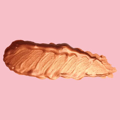 Vector gold paint smear stroke stain. Abstract liquid gold textured art illustration.