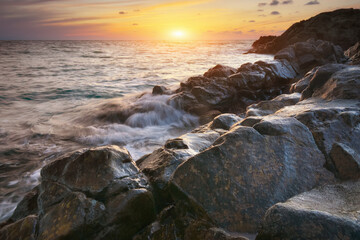 Beautiful sunset on the sea.