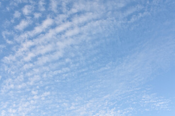 Blue sky and white clouds.