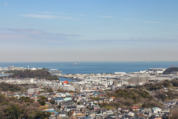 Fototapeta na wymiar 鷹取山からの眺望（神奈川県横須賀市）