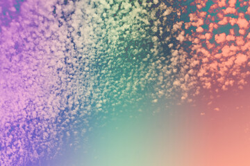 Multi colored clouds and sky.